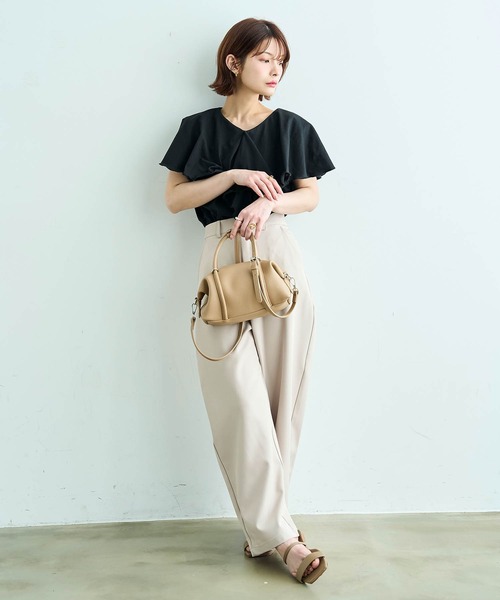 mil（ミル） スラックス パンツ 美シルエット カーブパンツ「586128