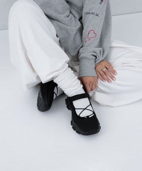 「KBF」 ローカットスニーカー 38 ブラック レディース_画像4