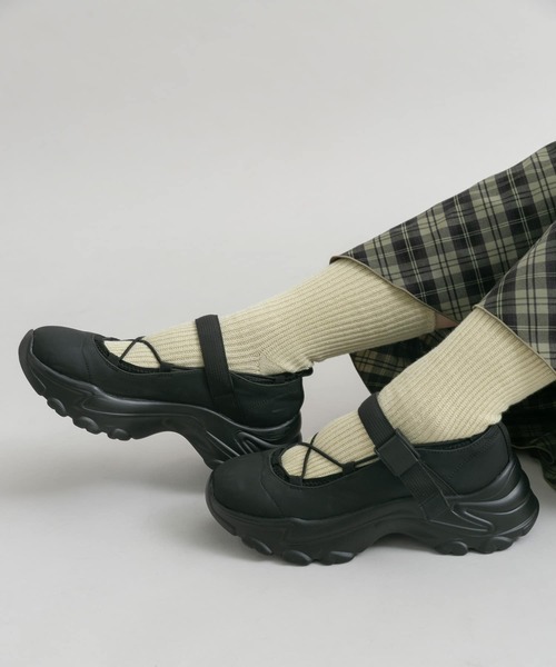 「KBF」 ローカットスニーカー 38 ブラック レディース_画像9