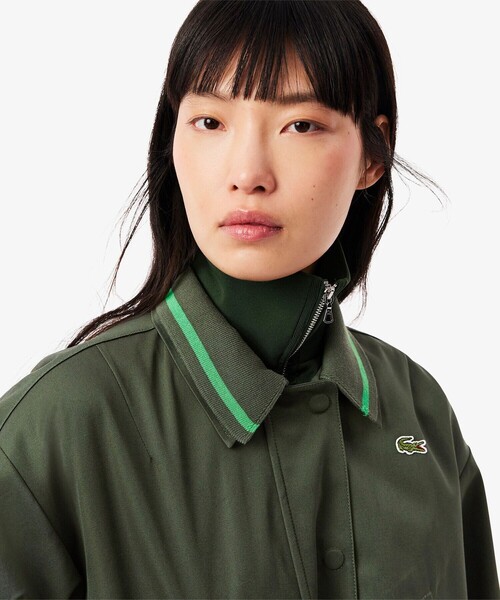 「LACOSTE」 ブルゾン 36 ダークグリーン レディースの画像