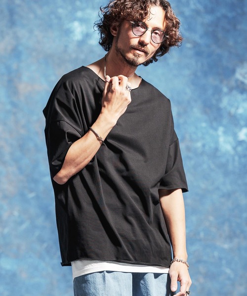 Jih Nunc（ジーヌンク） tシャツ mt10230-ルーズネックカットソー(JIH