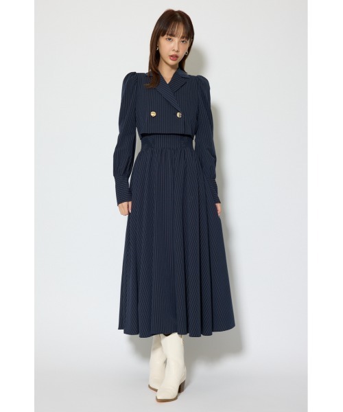 radyリエンダロングシャツ rienda（リエンダ）の「テーラードデザインロングワンピース 春服