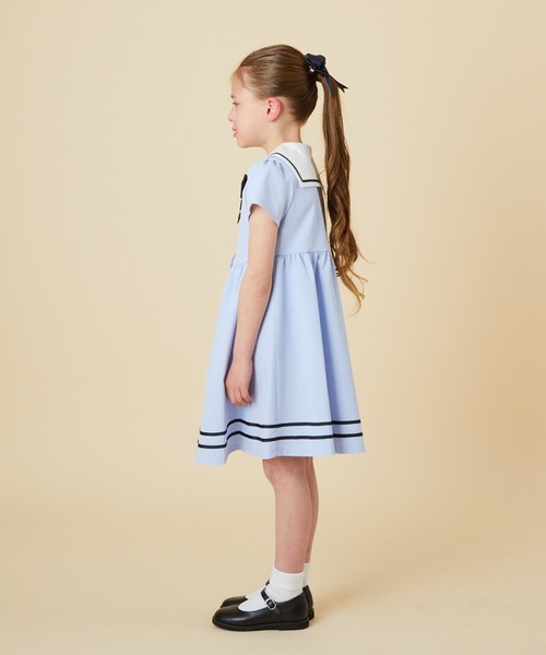 「CHOPIN deux」 「KIDS」半袖ワンピース 140cm ネイビー キッズ_画像5