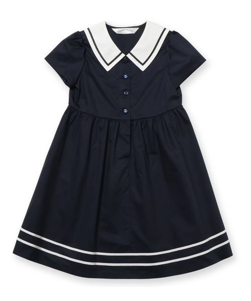「CHOPIN deux」 「KIDS」半袖ワンピース 140cm ネイビー キッズ_画像8