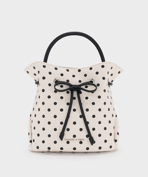 新品 ヘーゼル ポルカドット ボウバッグ リボン CHARLES & KEITH CHARLES ＆ KEITH（チャールズ&キース） ショルダーバッグ バッグ