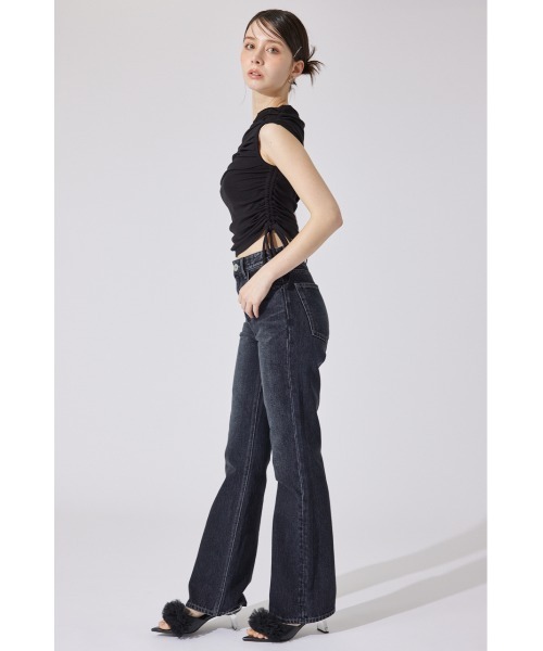 「rienda」 デニムパンツ X-SMALL ブラック レディース_画像4