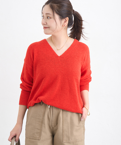 ジャーナルスタンダード　Vネックニットプルオーバー JOURNAL STANDARD relume（ジャーナルスタンダード レリューム