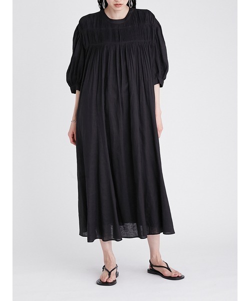 「Mila Owen」 7分袖ワンピース 0 チャコールグレー レディース_画像2