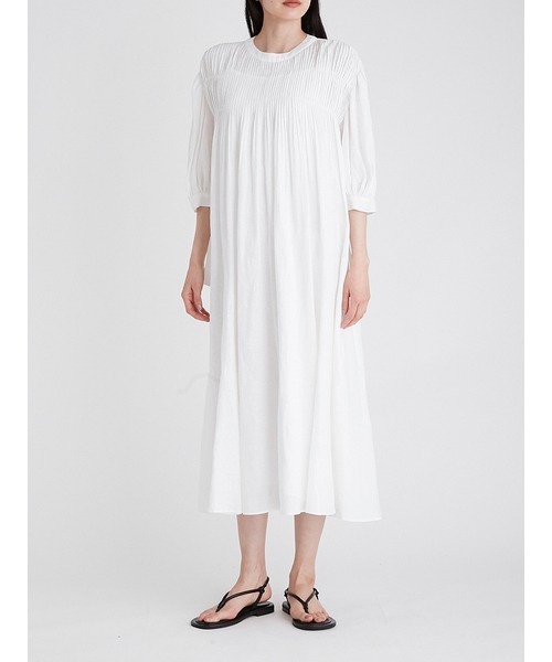 「Mila Owen」 7分袖ワンピース 0 チャコールグレー レディース_画像4