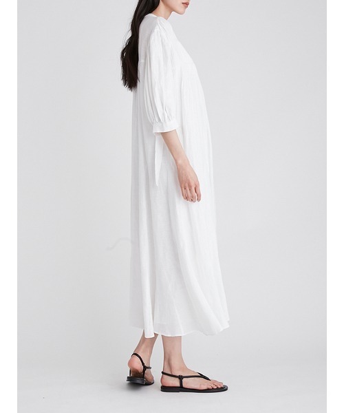 「Mila Owen」 7分袖ワンピース 0 チャコールグレー レディース_画像7