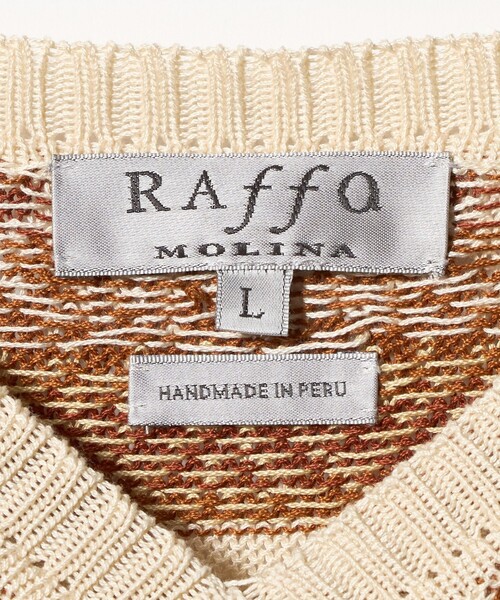 セーター ニット 「RAFFA MOLINA」オランタイ ボーダー ニット ベスト メンズの画像