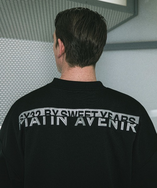 「SY32 by SWEET YEARS」 スウェットカットソー M ブラック メンズ_画像9