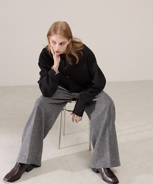 「EMMA CLOTHES」 ニットカーディガン M ブラック メンズ_画像3