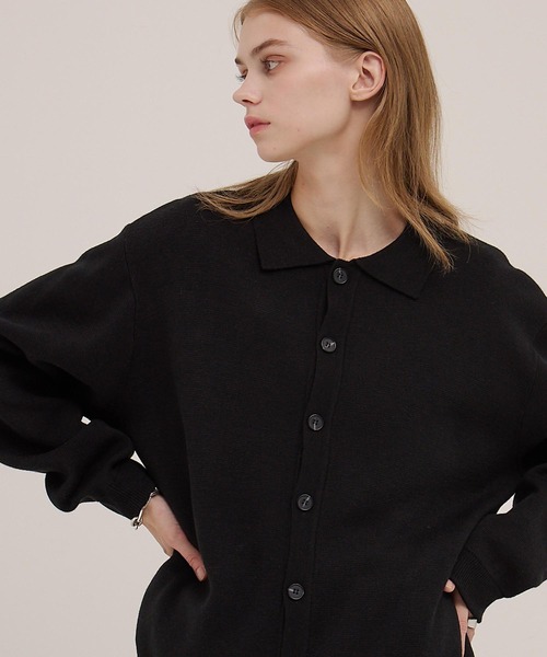 「EMMA CLOTHES」 ニットカーディガン M ブラック メンズ_画像7