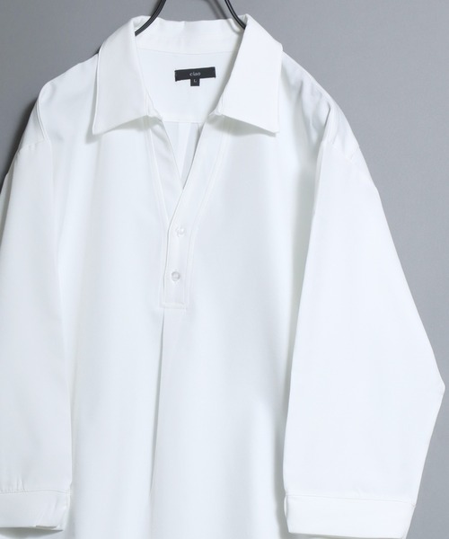 ANPAS（アンパス） シャツ Skipper-Neck 3/4 Sleeve Shirt / 七分袖