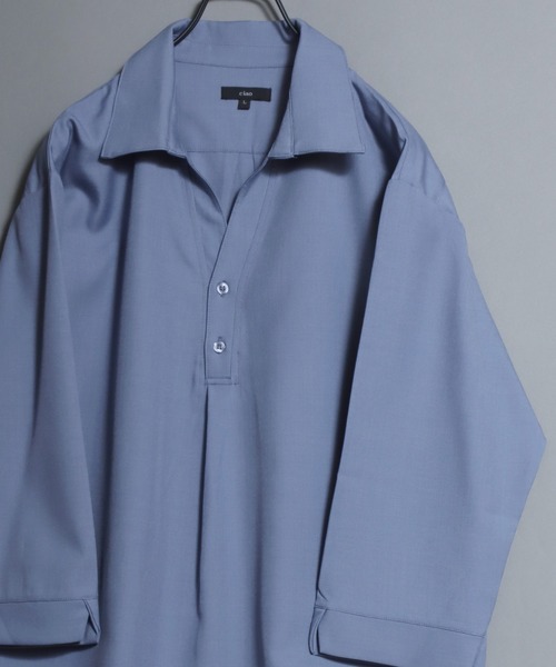 ANPAS（アンパス） シャツ Skipper-Neck 3/4 Sleeve Shirt / 七分袖