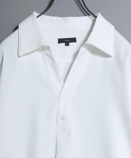 ANPAS（アンパス） シャツ Skipper-Neck 3/4 Sleeve Shirt / 七分袖
