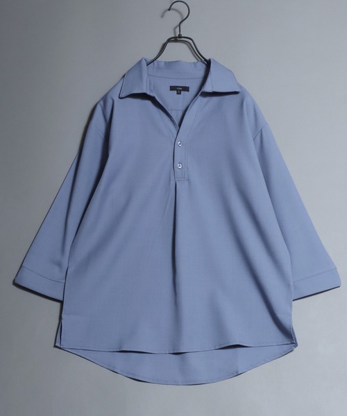 ANPAS（アンパス） 七分袖 シャツ Skipper-Neck 3/4 Sleeve Shirt / 七