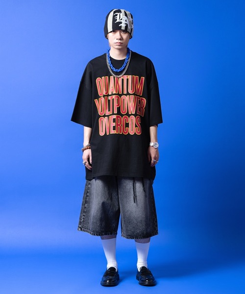 ハーフパンツ ジーンズ 短パン a.p.o.v. 供生地ウォレットチェーン付き