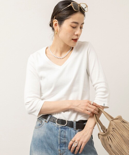 【美品】  NOWOS / ノーウォス | テンセル オーバーシルエット シャツ | M | beige | レディース ニッセン（nissen） シャツ ブラウス レディース 美極 ダブルポケット