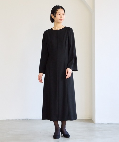 「AIMER」 長袖ワンピース LARGE ブラック レディース_画像2