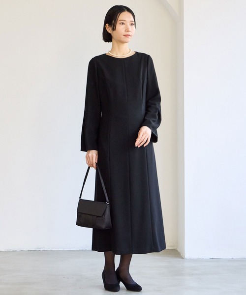「AIMER」 長袖ワンピース LARGE ブラック レディース_画像7