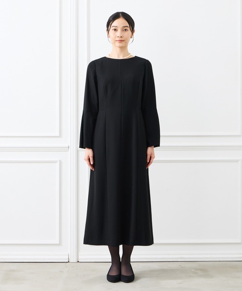 「AIMER」 長袖ワンピース LARGE ブラック レディース_画像9