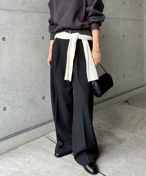 「andme」 「alma design」スラックス L ブラック レディース_画像5