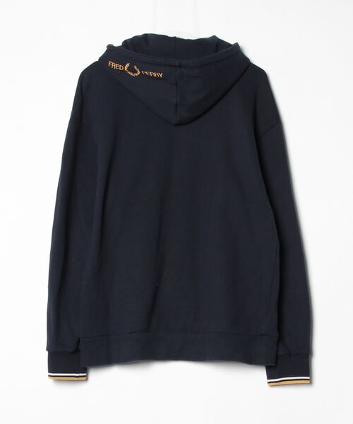 「FRED PERRY」 プルオーバーパーカー M ネイビー レディース_画像2