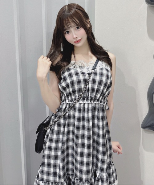 one way レースフリルキャミワンピース one way（ワンウェイ） ワンピース 夏 レースフリルキャミワンピース