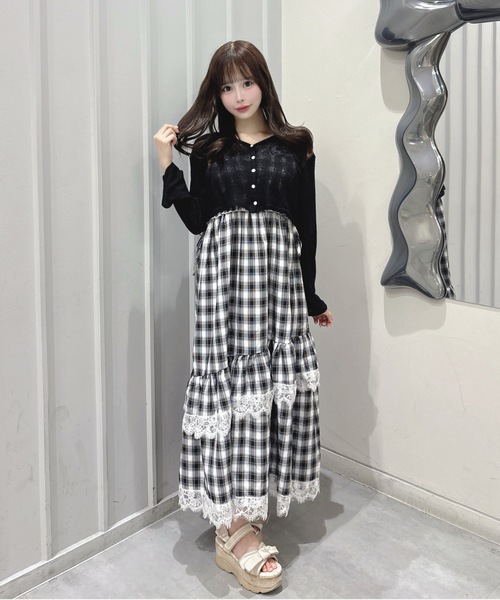 one way レースフリルキャミワンピース one way（ワンウェイ） ワンピース 夏 レースフリルキャミワンピース