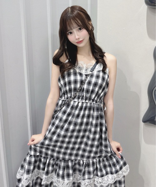 one way レースフリルキャミワンピース one way（ワンウェイ） ワンピース 夏 レースフリルキャミワンピース