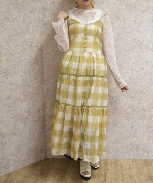axes femme（アクシーズ ファム） ワンピース チェック柄キャミ