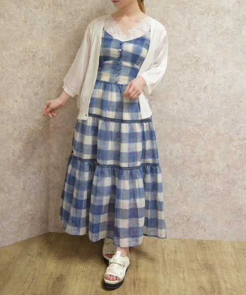 axes femme（アクシーズ ファム） ワンピース チェック柄キャミ