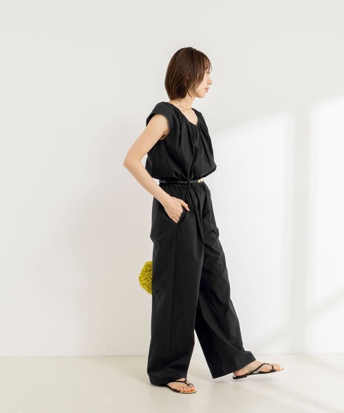 NOLLEY'S　ウォッシャブルラッフルパーツ付きオールインワン NOLLEY'S（ノーリーズ） オールインワン ウォッシャブルギャザー2WAY
