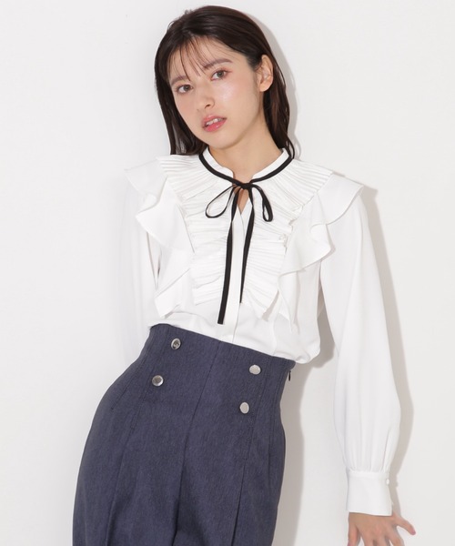 「JILL by JILL STUART」 長袖ブラウス FREE ブルー レディース_画像9