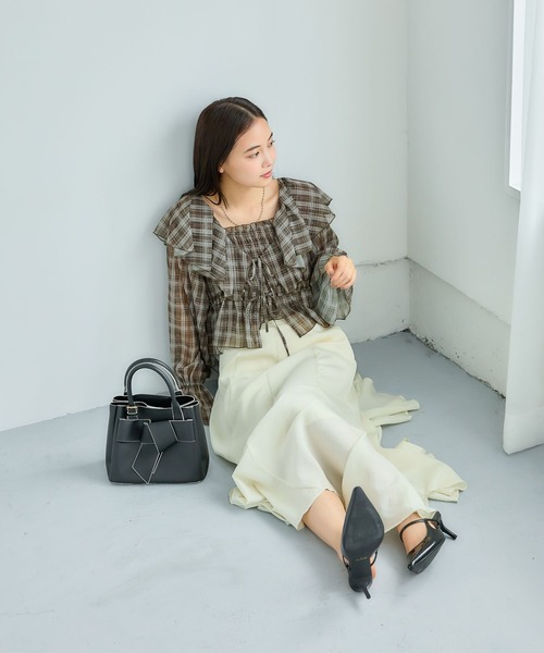 ロング スカート 夏 「新色入荷！手洗い可能 オールシーズン活躍するキレイめスカート」エスカルゴマーメイドスカート8　912375 | mysty woman | 17