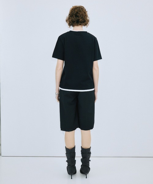 JOSE MOON（ジョゼムーン） tシャツ 半袖 RINGER T-SHIRT with PEARL