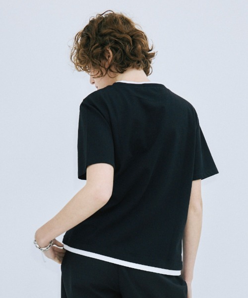 JOSE MOON（ジョゼムーン） tシャツ 半袖 RINGER T-SHIRT with PEARL