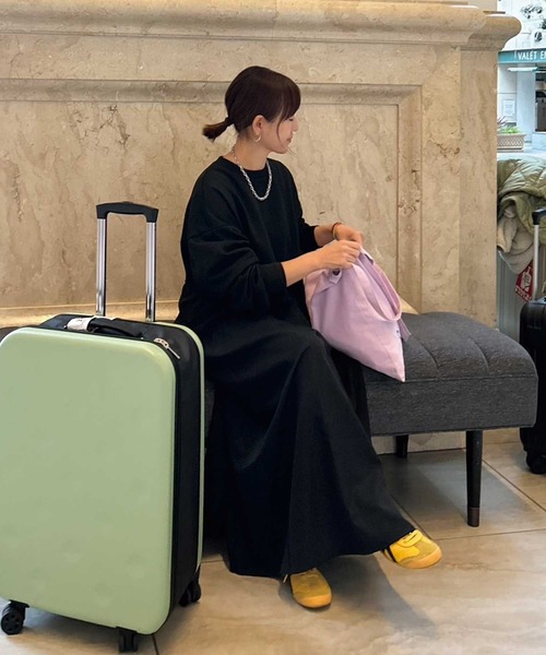 「CORNERS」 長袖ワンピース L ネイビー レディース_画像7