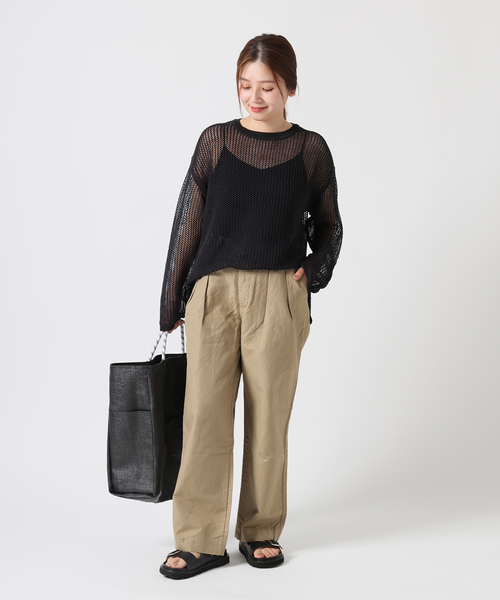 「MOHI」 フラットサンダル 38 ブラック レディース_画像4