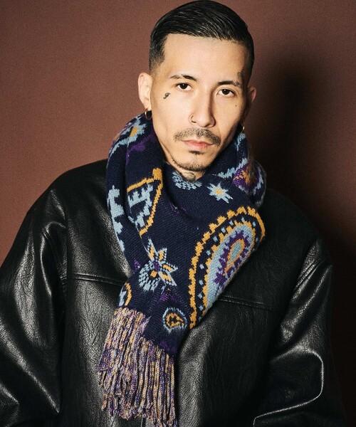 Subciety（サブサエティ） 大判 マフラー Paisley muffler メンズ