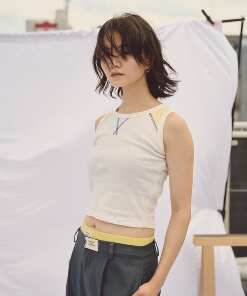 「common gull products.」 ノースリーブトップス フリー イエロー レディース_画像2