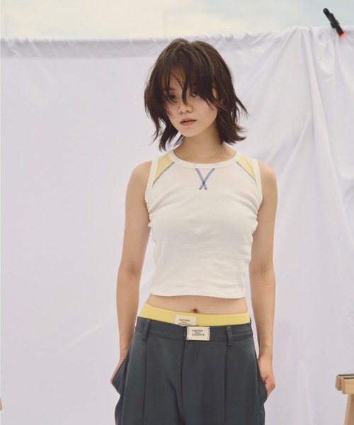 「common gull products.」 ノースリーブトップス フリー イエロー レディース_画像9