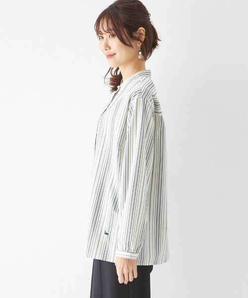 「DECOY SINCE 1981」 長袖ブラウス 9号 ネイビー レディース_画像3