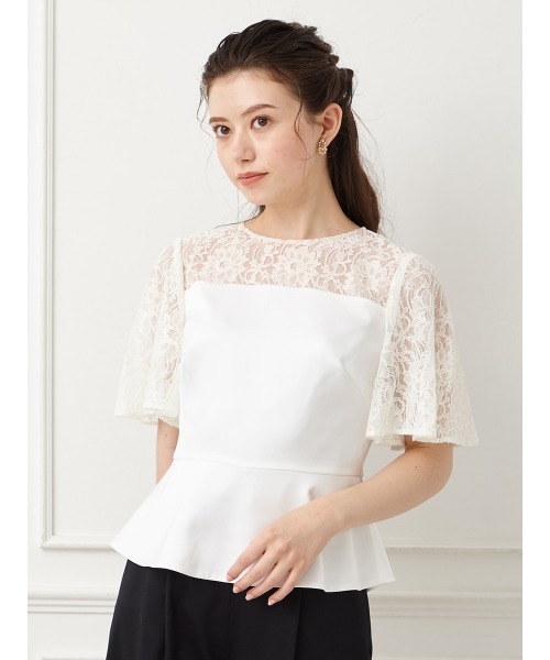 「AIMER」 半袖ブラウス LARGE ブラック レディース_画像2