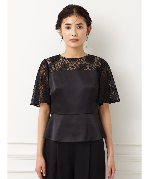 「AIMER」 半袖ブラウス LARGE ブラック レディース_画像7