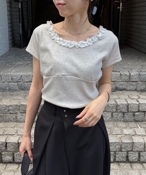 CAPRICIEUX LE'MAGE（カプリシューレマージュ） tシャツ 半袖 フリル