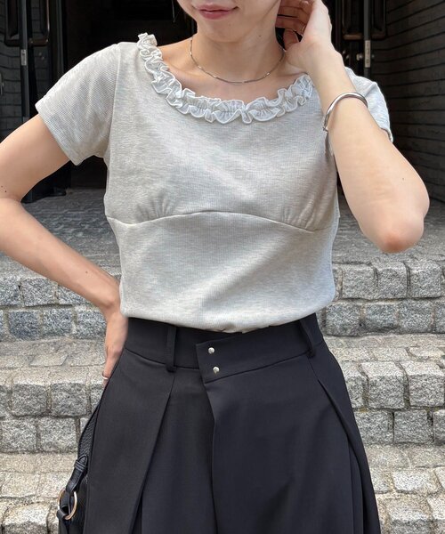 CAPRICIEUX LE'MAGE（カプリシューレマージュ） tシャツ 半袖 フリル