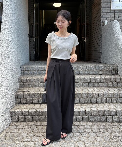 CAPRICIEUX LE'MAGE（カプリシューレマージュ） tシャツ 半袖 フリル